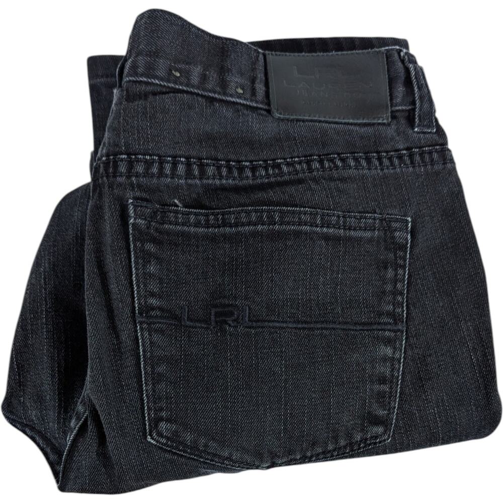 LRL Lauren Jeans Ralph Black Pants Womens size 8 Straight Denim Measures 31x29.5
